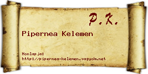 Pipernea Kelemen névjegykártya